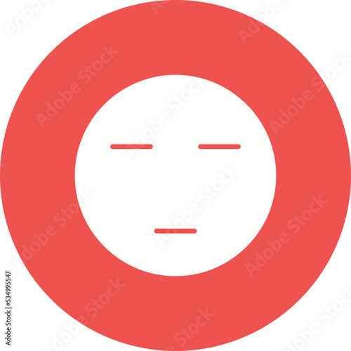 Expressionless Face Glyph Circle Background Icon