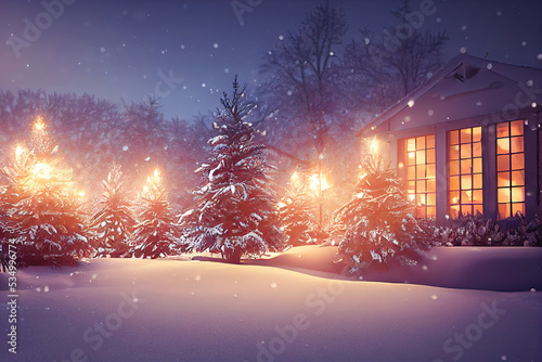 Weihnachtliche Winterlandschaft Christmas Jahreszeit © Korea Saii
