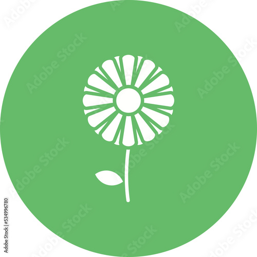 Aster Glyph Circle Background Icon