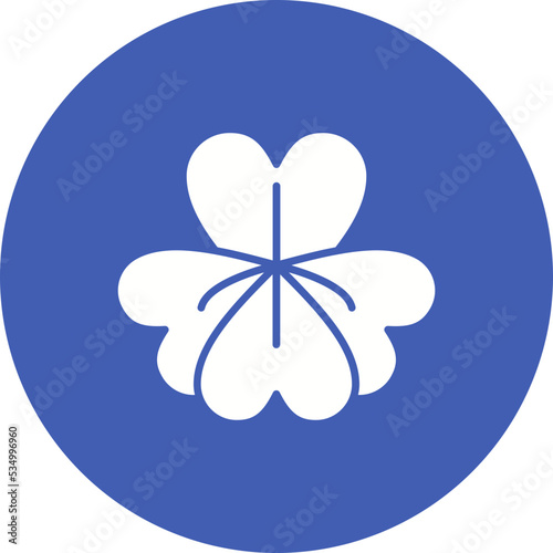 Pansy Glyph Circle Background Icon