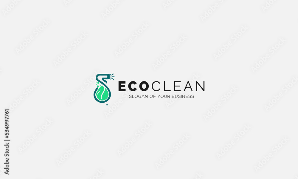 Eco Clean spry Logo Template Design Vector, Emblem, Design Concept, Creative Symbol, Icon Eco Clean spry Logo Template Design Vector, Emblem, Design Concept, Creative Symbol, Icon