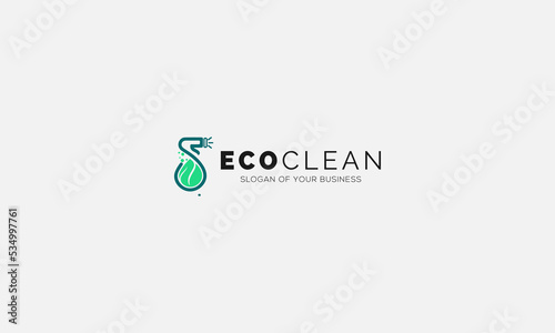Eco Clean spry Logo Template Design Vector, Emblem, Design Concept, Creative Symbol, Icon