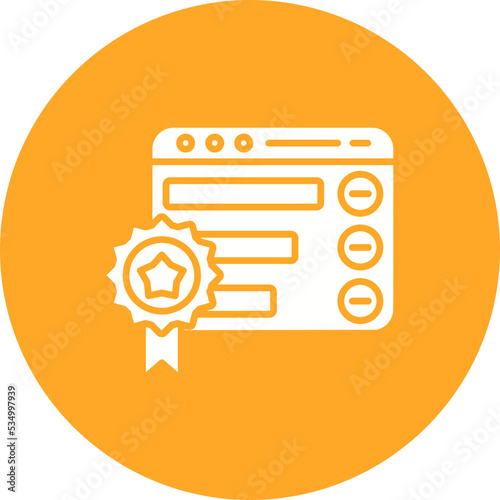 Page Quality Glyph Circle Background Icon