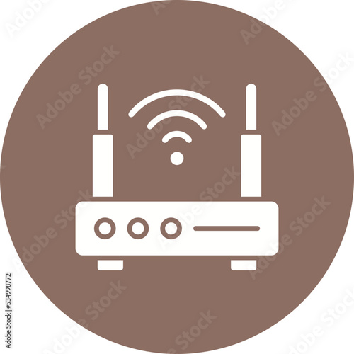 Wifi Connection Glyph Circle Background Icon