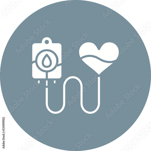 Blood Donation Glyph Circle Background Icon