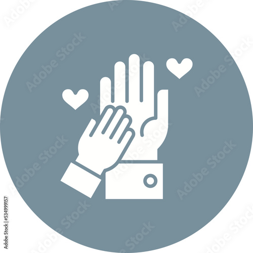 Help Children Glyph Circle Background Icon