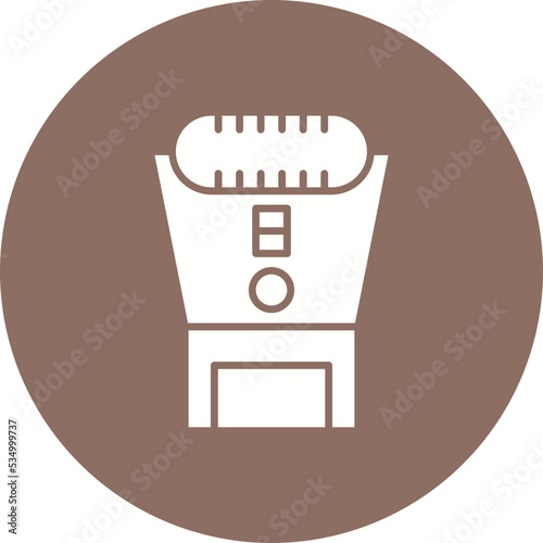 Epilator Glyph Circle Background Icon