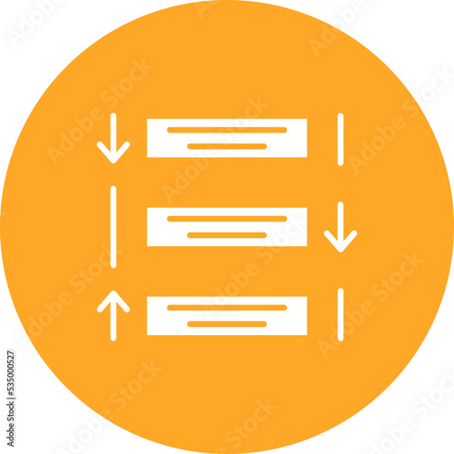Rearrange Tasks Glyph Circle Background Icon