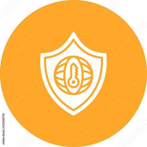 VPN Glyph Circle Background Icon