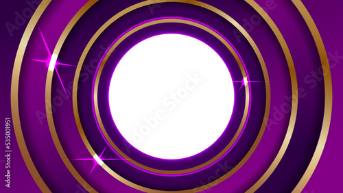 luxury purple background with gold outline. abstract background. luxury elegant design