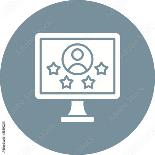 Satisfaction Glyph Circle Background Icon