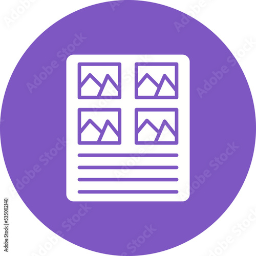 Storyboard Glyph Circle Background Icon