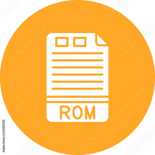 ROM Glyph Circle Background Icon