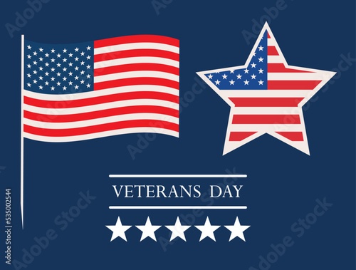 veterans day, american flags