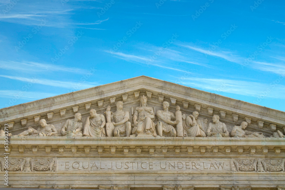Supreme Court Building in Washington DC detail	