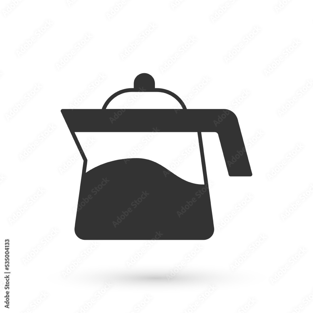 Grey Teapot icon isolated on white background. Vector Grey Teapot icon isolated on white background. Vector
