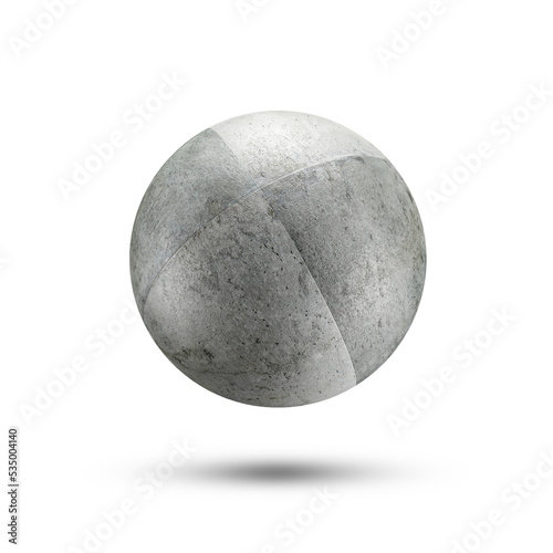 Concrete Sphere isolated on white background