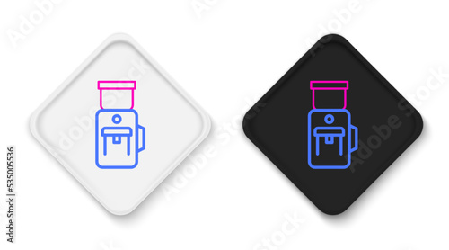 Line Electric coffee grinder icon isolated on white background. Colorful outline concept. Vector