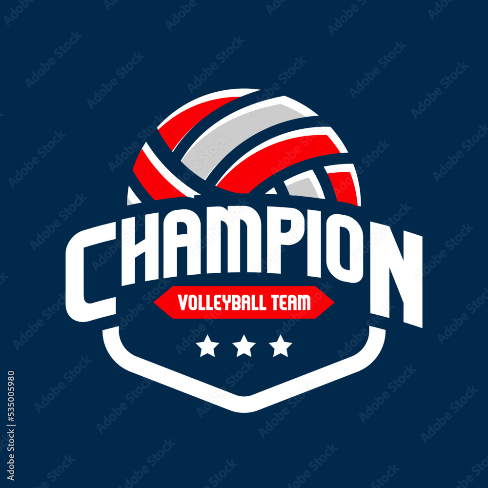 Volleyball Logo or volleyball logo club sign Badge. Volleyball logo ...