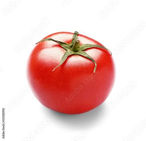 Fresh ripe tomato isolated on white background
