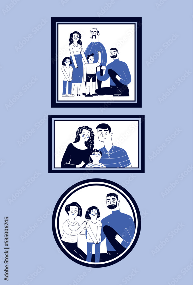 Fototapeta premium pictures of the families