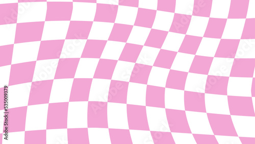 aesthetic pink and white distorted checkerboard, checkers wallpaper illustration, perfect for backdrop, wallpaper, background, banner