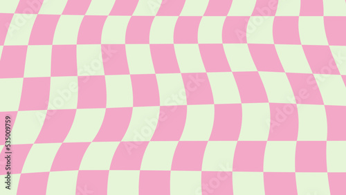 aesthetic pastel pink and yellow distorted checkerboard, checkers wallpaper illustration, perfect for backdrop, wallpaper, background, banner