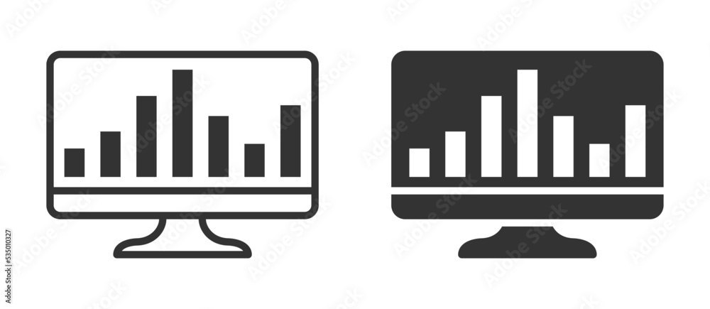 Obraz premium Financial analytics icon. Control panel icon. Vector illustration.