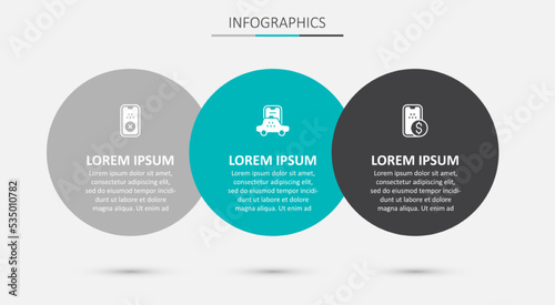 Set Taxi mobile app, and Mobile banking. Business infographic template. Vector