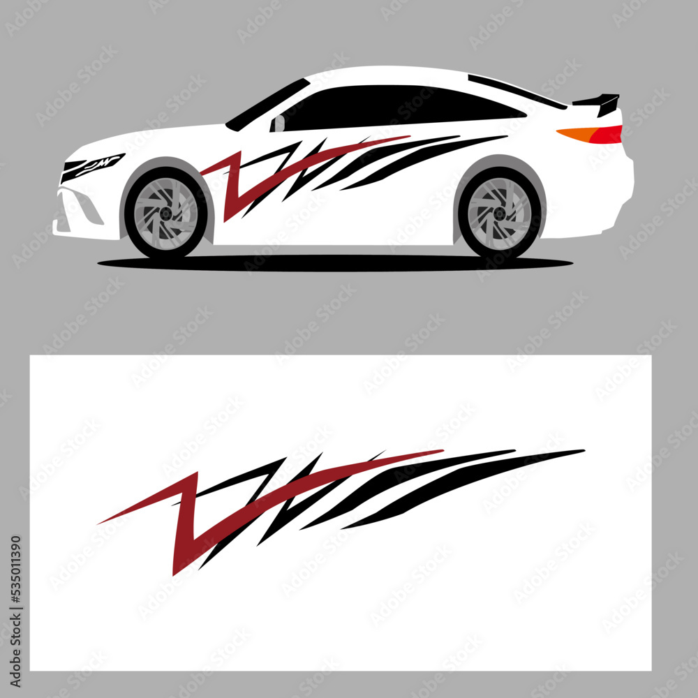 stripes car decal vector design, simple line stripes car, abstract car decal