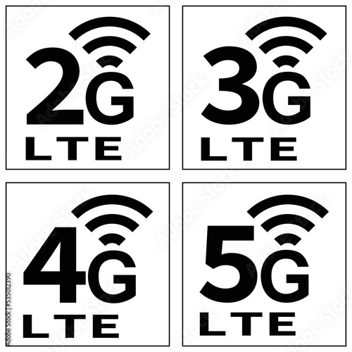 4G,4G LTE icon vector logo template.