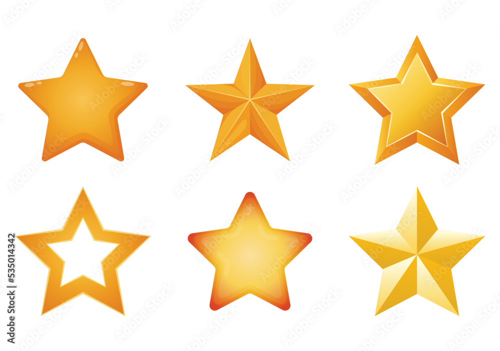 Rating gold star. Shiny yellow metal badge or medal template. Customer review concept. Glossy yellow star trophy icon. Leadership symbol Rating gold star. Shiny yellow metal badge or medal template. Customer review concept. Glossy yellow star trophy icon. Leadership symbol
