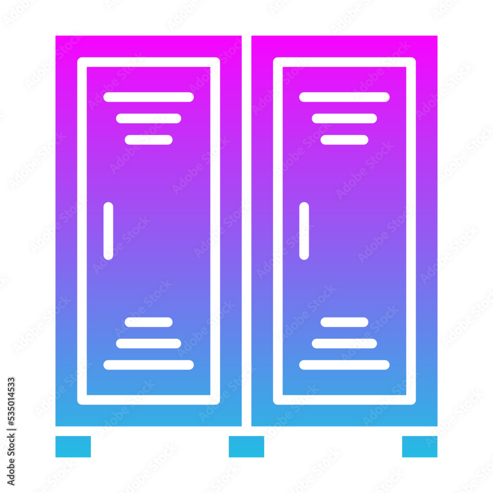 Locker Glyph Gradient Icon Locker Glyph Gradient Icon