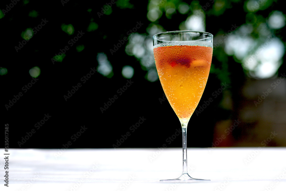 A welcome drink of fruit juice for guests who visit and relax during the holidays. A welcome drink of fruit juice for guests who visit and relax during the holidays.