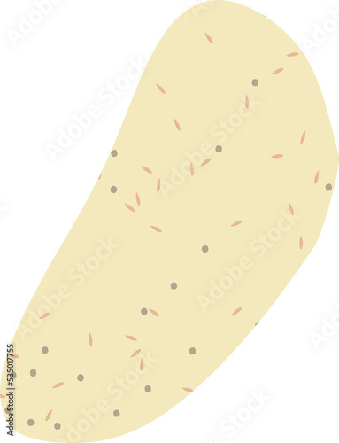 Organic Shape Minimal Doodle Element with Grunge Texture