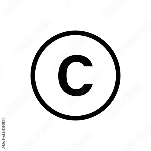 Registered,copyright,Trademark icon. Isolated on white background.