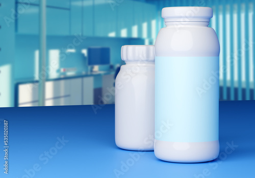White bottles without inscr...