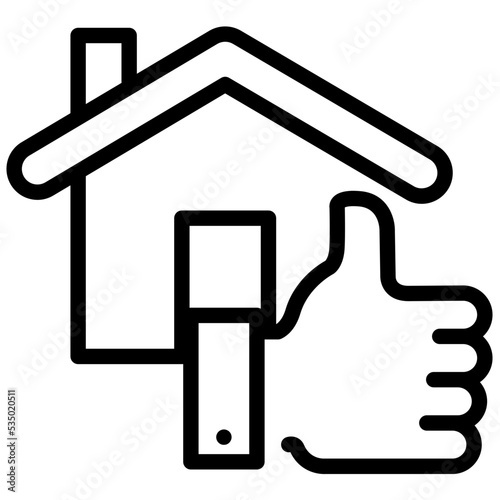 Real Estate, House, home, professional, resident, property, icon, line, good, like