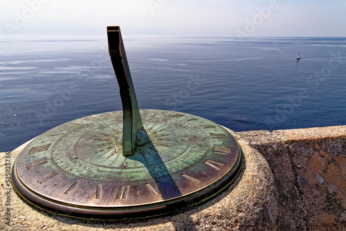 Ancient sundial on Castle St Michael Mount - Cornwall, England