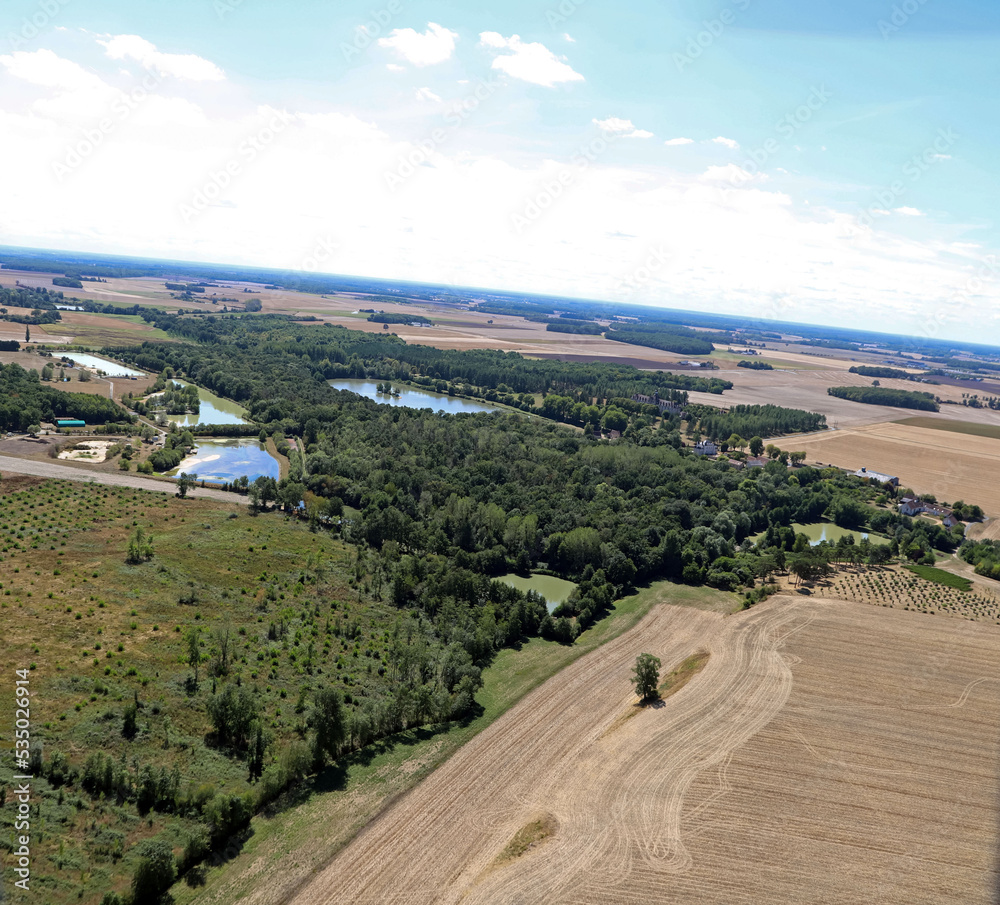 Vue aérienne en Touraine