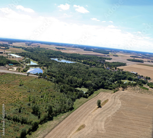 Obraz na płótnie Vue aérienne en Touraine w salonie