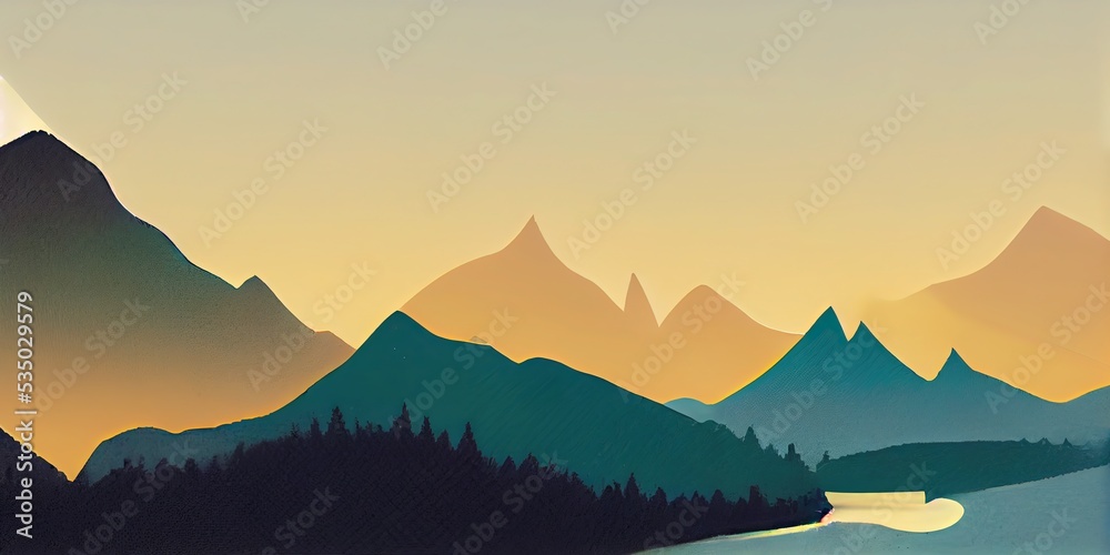 sunrise in mountains