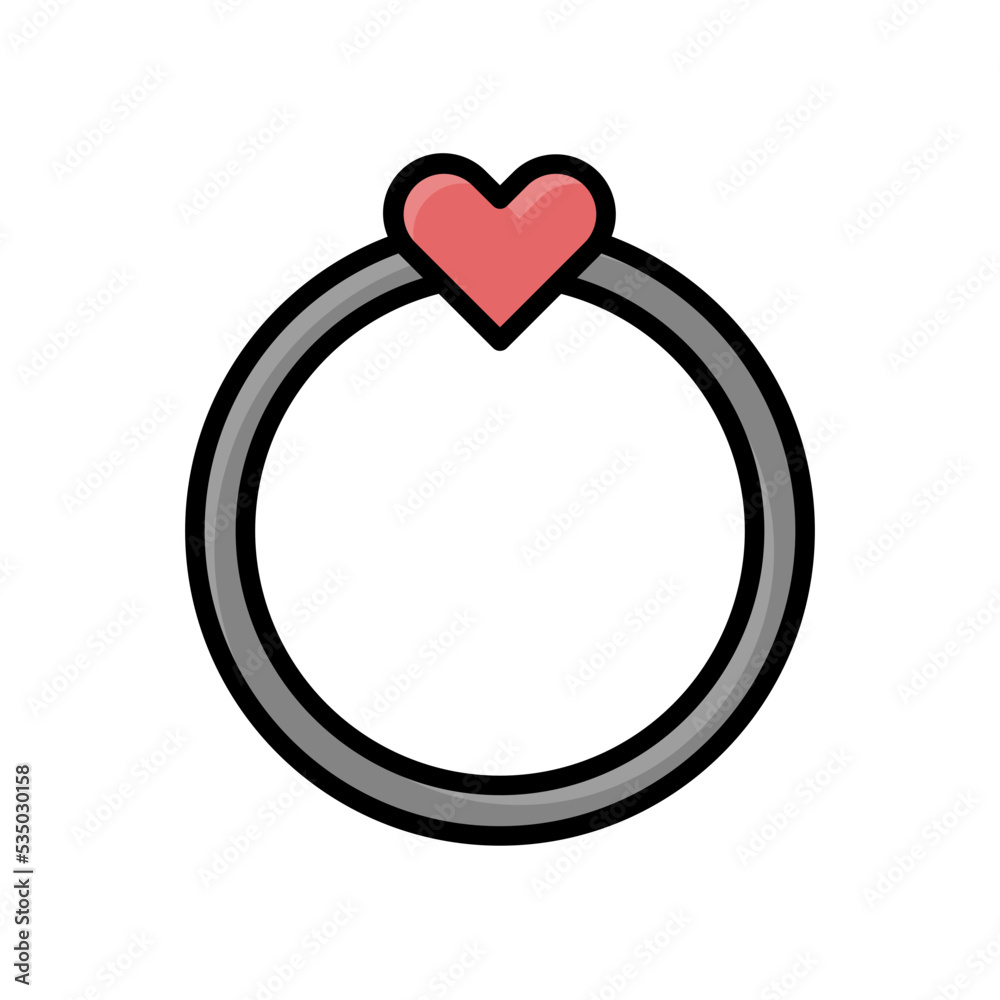Valentine day element heart ring icon Valentine day element heart ring icon