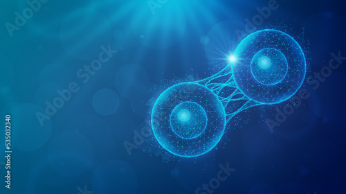 Cell Coding and Cell Reprogramming - Conceptual Illustration photo