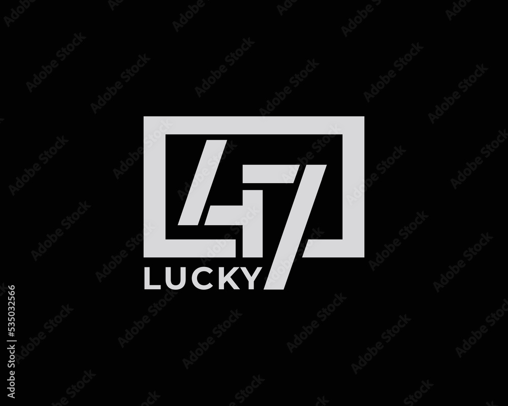 Luck 47 vector logo design Luck 47 vector logo design
