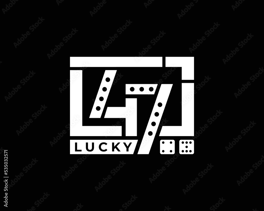 Luck 47 vector icon design Luck 47 vector icon design