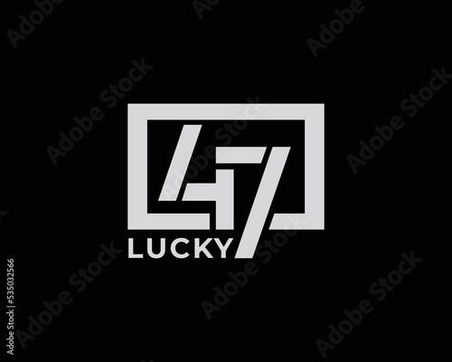 Luck 47 vector logo design