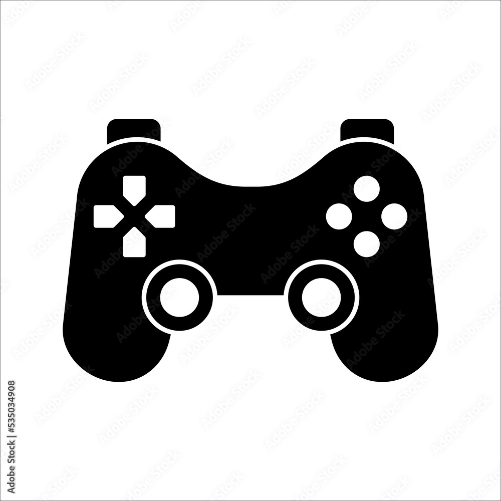 joystick, Playstation, Game Icon black and white joystick, Playstation, Game Icon black and white
