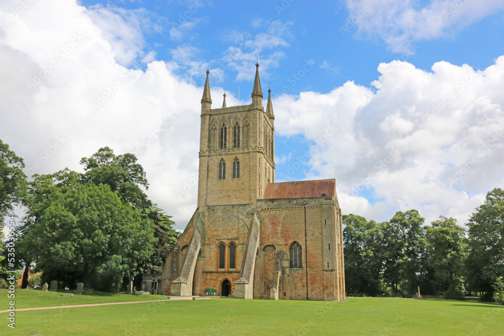 Pershore Abbey in Worcestershire, England,	
