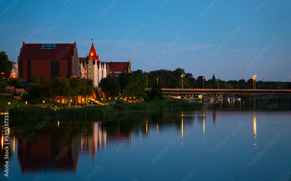 panorama of the city of malbork poland europe